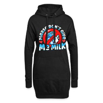 Produits laitiers intolérants au lactose - Sweat-shirt à capuche long Femme - noir - Devant