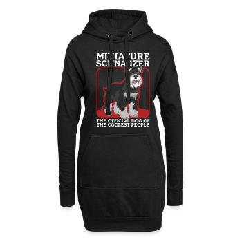 Schnauzer miniature propriétaire Schnauzer chiens cadeau - Sweat-shirt à capuche long Femme - noir - Devant