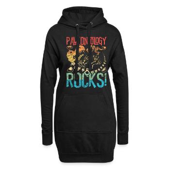 Paleontology Rocks Paläontologie Paläontologe - Hoodie-Kleid - Schwarz - Vorne