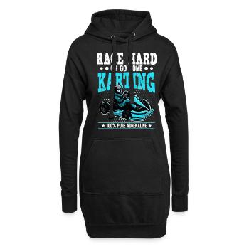 Courir dur ou rentrer à la maison Karting Pure Adrénaline - Sweat-shirt à capuche long Femme - noir - Devant