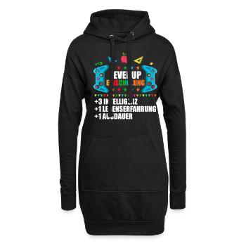 Erste Klasse Einschulung Erstklässler Schulkind - Hoodie-Kleid - Schwarz - Vorne