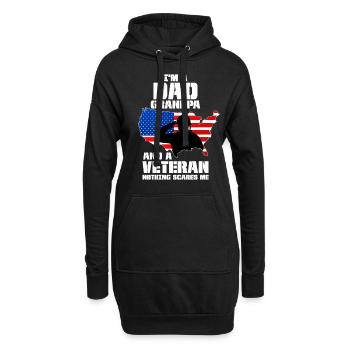 Vétéran du Vietnam - Sweat-shirt à capuche long Femme - noir - Devant