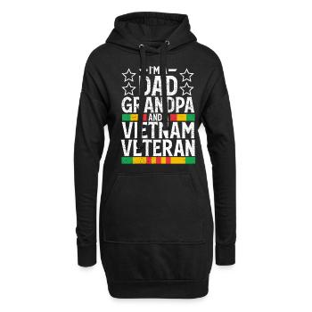 Vétéran du Vietnam - Sweat-shirt à capuche long Femme - noir - Devant