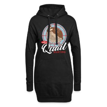 Chasse, caille, caille, caille, chasseur, cadeau - Sweat-shirt à capuche long Femme - noir - Devant