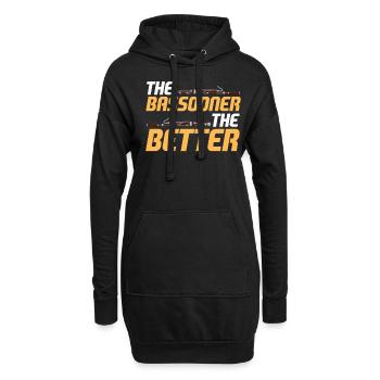 Fagott Fagottist - Hoodie-Kleid - Schwarz - Vorne