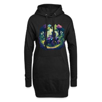 Quad Véhicule Tout-terrain Quad Rider Gelende Cartoon - Sweat-shirt à capuche long Femme - noir - Devant