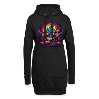 Bad Pumpkin Böser Kürbis Halloween - Hoodie-Kleid - Schwarz - Vorne