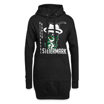 Steiermark Österreich - Hoodie-Kleid - Schwarz - Vorne