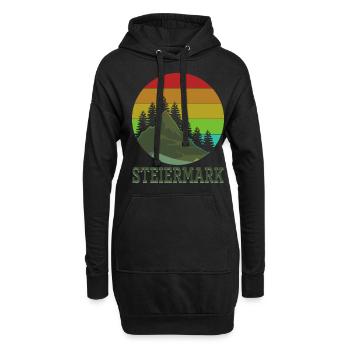 Tourisme Styrie - Sweat-shirt à capuche long Femme - noir - Devant