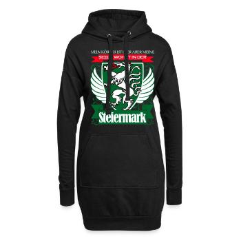 Steiermark Spruch - Hoodie-Kleid - Schwarz - Vorne