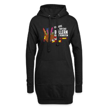 Ich lasse mir das Böllern nicht verbieten - Hoodie-Kleid - Schwarz - Vorne