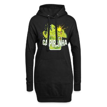 Caipiranha Cocktail Alcohol Party - Sweat-shirt à capuche long Femme - noir - Devant