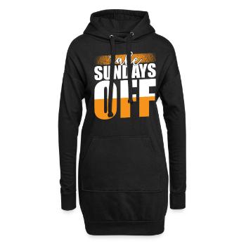 Erfolg Inspiration Spruch Sonntage Frei - Hoodie-Kleid - Schwarz - Vorne