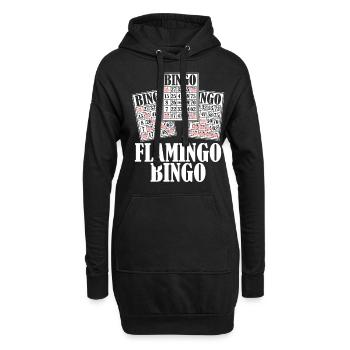 Flamants roses Bingo Flamants roses - Sweat-shirt à capuche long Femme - noir - Devant