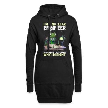 Erneuerbare Nukleare Spruch für Nukleartechnik - Hoodie-Kleid - Schwarz - Vorne