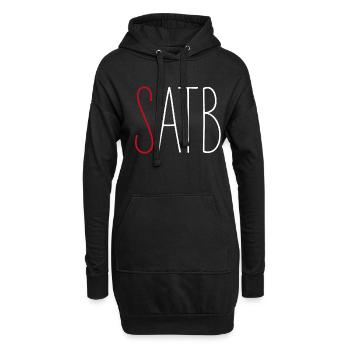 SATB Sopran Sängerin Musikerin Chor Singen - Hoodie-Kleid - Schwarz - Vorne