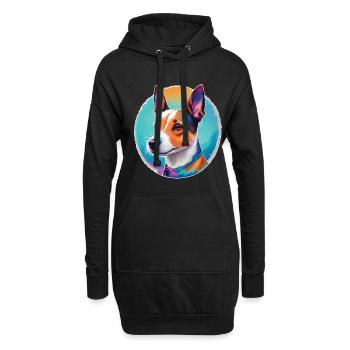 Jack Russel Chien préféré et fidèle compagnon - Sweat-shirt à capuche long Femme - noir - Devant