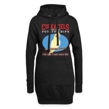 Nymphensittiche Vogel Vogelbesitzer Geschenk - Hoodie-Kleid - Schwarz - Vorne