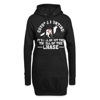 Kojote Jäger Yote - Hoodie-Kleid - Schwarz - Vorne
