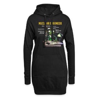 Kernenergie Spruch für Kernenergie - Hoodie-Kleid - Schwarz - Vorne