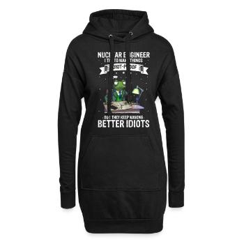 Erneuerbare Nukleare Spruch für Nukleartechnik - Hoodie-Kleid - Schwarz - Vorne