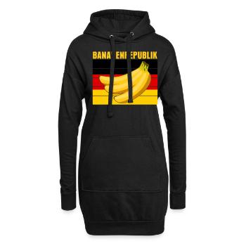 Deutschlandflagge Bananenrepublik - Hoodie-Kleid - Schwarz - Vorne