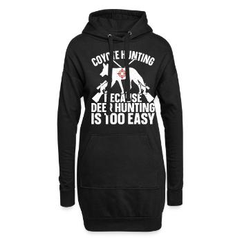 Kojote Jäger Yote - Hoodie-Kleid - Schwarz - Vorne