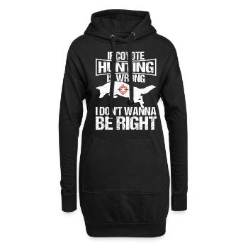 Kojote Jäger Yote - Hoodie-Kleid - Schwarz - Vorne