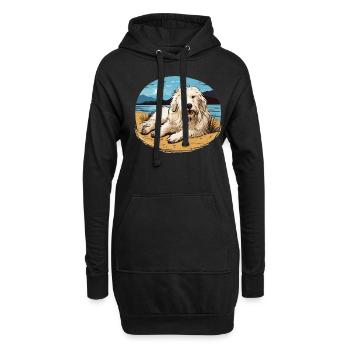 Maremme Abruzzes Berger allemand Maremmano Abruzzese - Sweat-shirt à capuche long Femme - noir - Devant