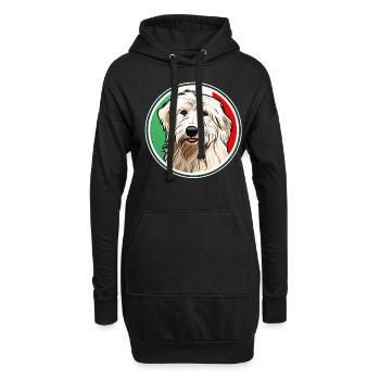 Maremme Abruzzes Berger allemand Maremmano Abruzzese - Sweat-shirt à capuche long Femme - noir - Devant