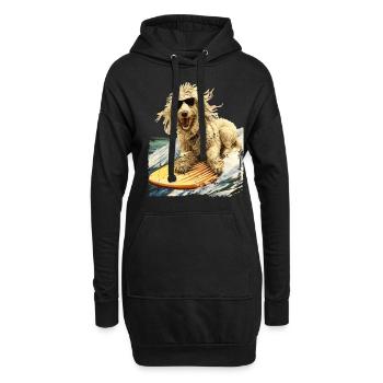 Maremmano Abruzzese Berger Allemand Surfeur - Sweat-shirt à capuche long Femme - noir - Devant
