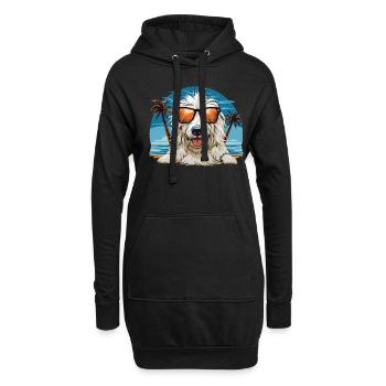 Maremmano Abruzzese German Shepherd - Hoodie Dress - black - Front