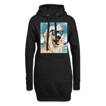 Maremmano Abruzzese German Shepherd - Hoodie Dress - black - Front
