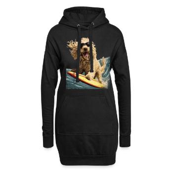 Maremmano Abruzzese Berger Allemand Surfeur - Sweat-shirt à capuche long Femme - noir - Devant