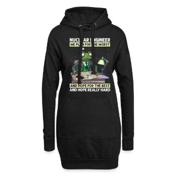 Erneuerbare Nukleare Spruch für Nukleartechnik - Hoodie-Kleid - Schwarz - Vorne