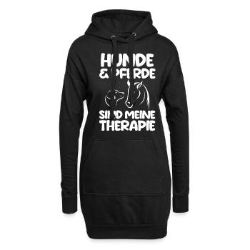 Pferde Pferdeliebhaber Hundeliebhaber Hunde - Hoodie-Kleid - Schwarz - Vorne
