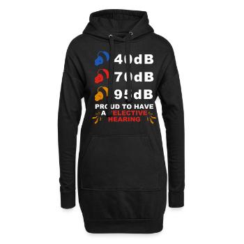 Gehörlosenstolz ASL - Hoodie-Kleid - Schwarz - Vorne