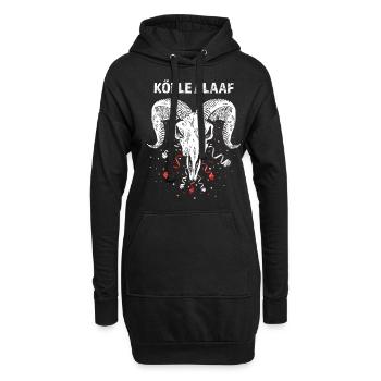Kölle Alaaf Karneval Konfetti Fussball Rot Weiß - Hoodie-Kleid - Schwarz - Vorne