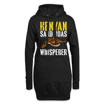 Schlangenbesitzer - Hoodie-Kleid - Schwarz - Vorne