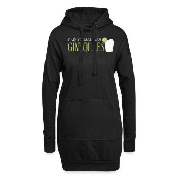 Gin - Endlich mal was Ginvolles. - Hoodie-Kleid - Schwarz - Vorne