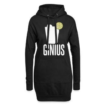 Gin - Ginius - Hoodie-Kleid - Schwarz - Vorne