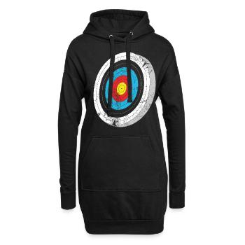 Chasse en plein air Arch Target Bow Arrow Vintage - Sweat-shirt à capuche long Femme - noir - Devant