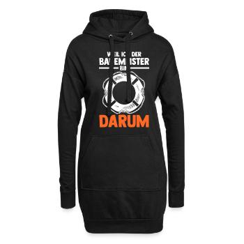 Rettungsschwimmer Bademeister - Hoodie-Kleid - Schwarz - Vorne