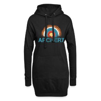 Retro Vintage Bogenschießen Jagd Pfeil und Bogen - Hoodie-Kleid - Schwarz - Vorne