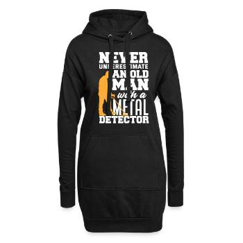 Lustiges Sondeln Metalldetektor Sondengänger - Hoodie-Kleid - Schwarz - Vorne