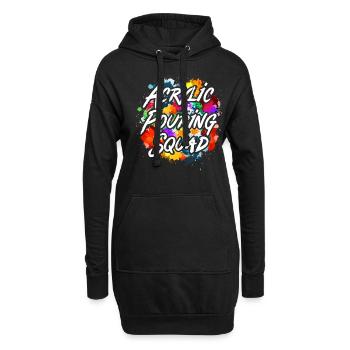 Fluid Painting Acrylic Versing Squad - Sweat-shirt à capuche long Femme - noir - Devant