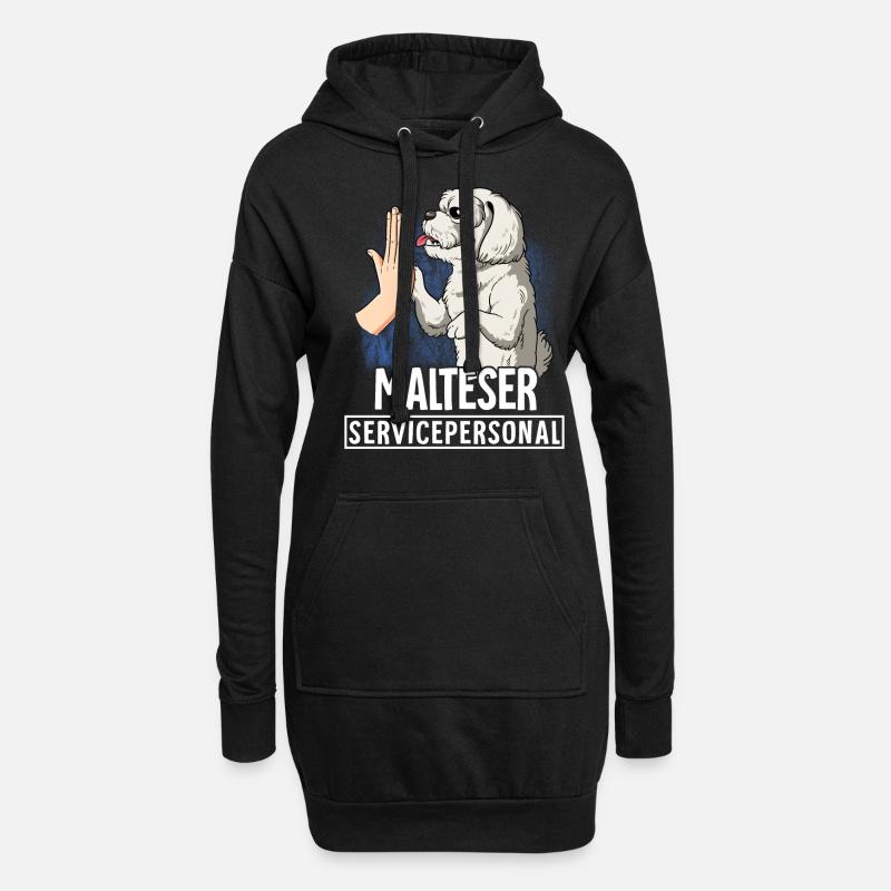 Malteser - Hoodie-Kleid - Schwarz