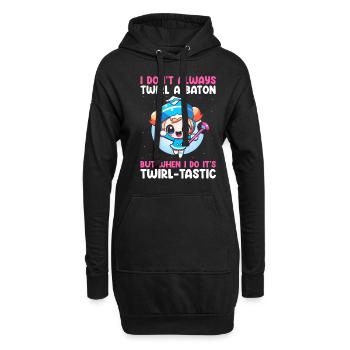 Stabdänzerin Design für Majorette - Hoodie-Kleid - Schwarz - Vorne