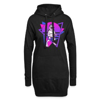Chupacabra Crypto Cryptozoologie Rétro - Sweat-shirt à capuche long Femme - noir - Devant