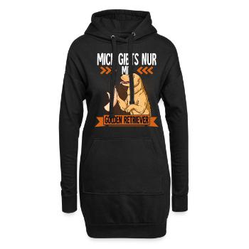Mich Gibts Nur Mit Golden Retriever - Hoodie-Kleid - Schwarz - Vorne